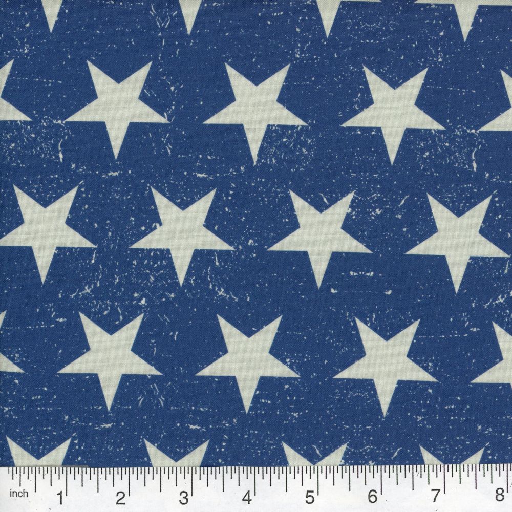 44"-"Antique Star - Blue" - Patriotic -100% Cotton