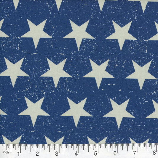 44"-"Antique Star - Blue" - Patriotic -100% Cotton