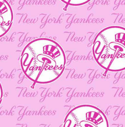 60"  - New York Yankees - Pink - 100% Cotton