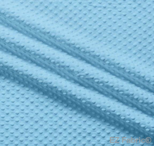 58" - Touch Textiles - Minky Dot  - Blue  Bell  - 100% Polyester