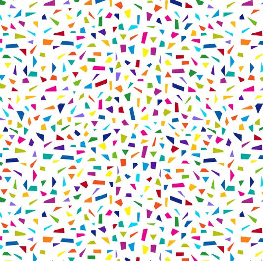 44"  - Riley Blake - Snips of Color - "White" -  100% Cotton