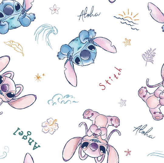 44"  -Lilo and Stitch -  "Stitch and Angel"  -100% Cotton