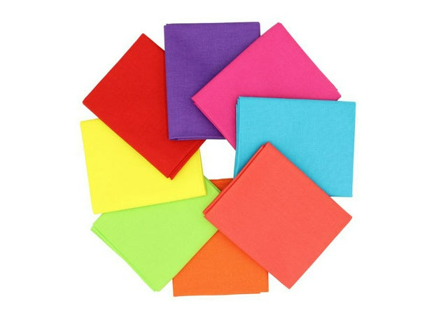 Andover - Fat Quarters - "Supreme Solids" -18"x 22" -8 pcs