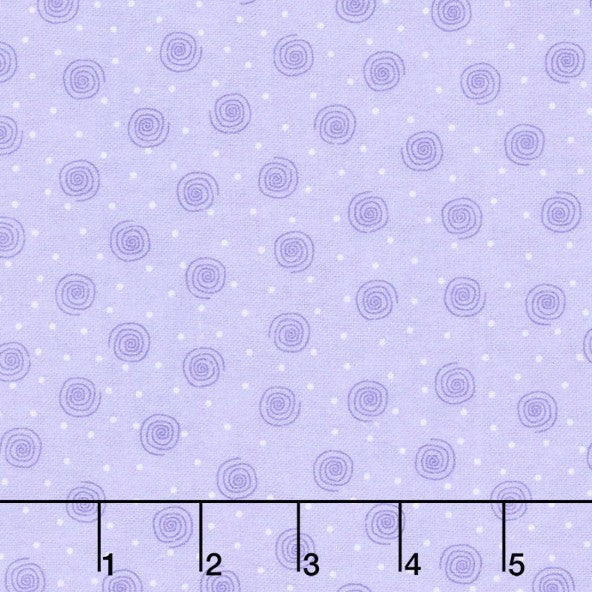44"  - AE Nathan -  "Swirl Dots Flannel"  - Lilac -  100% Cotton