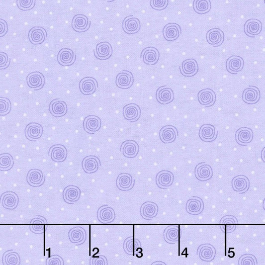 44"  - AE Nathan -  "Swirl Dots Flannel"  - Lilac -  100% Cotton