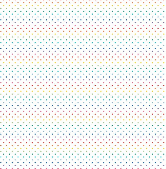 44"  - Riley Blake - Swiss Dots - "Rainbow" -  100% Cotton