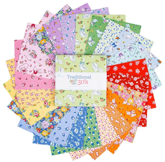 Riley Blake -5" Stacker - "Traditional 30's" - 5"x 5" -42 pcs
